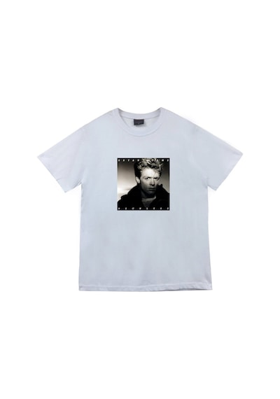 Stoned&Fame Bryan Adams Baskılı T-shirt Beyaz