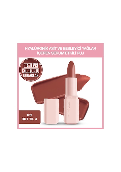 Maybelline New York Serum Etkili Hyalüronik Asit Ve Besleyici Yağ İçeren Satin Ruj 102 Out 'til 4 Maybelline New York Serum Etkili Hyalüronik Asit Ve Besleyici Yağ İçeren Satin Ruj 102 Out 'til 4