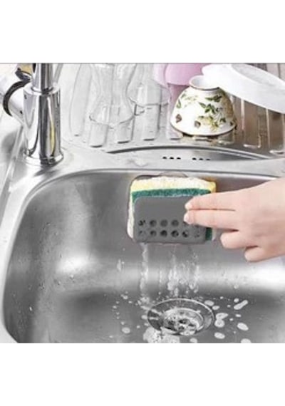 Pratik Vantuzlu Süngermatik Sünger Askısı Süngerlik Sünger Tutucu Sünger Hediyeli - 1 Adet Karışık Renkli