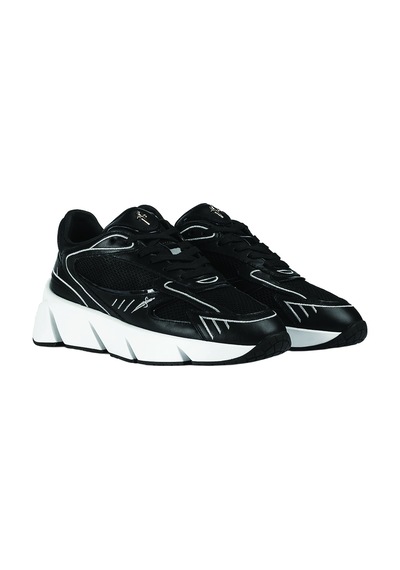 A Rtvt999 Vitello Black/ric/tela Sneaker Günlük Erkek Lu68601 Paciotti Men Shoe Çok Renkli