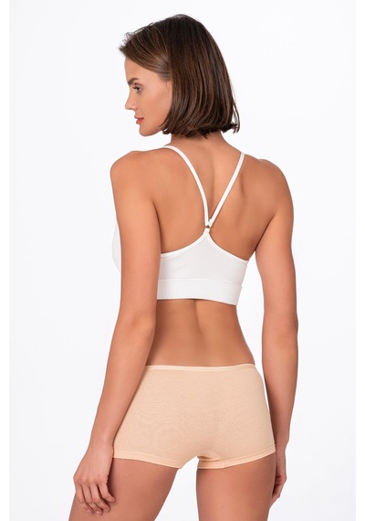Kadın Modal Boxer Şort Ten Kompedan K23920 Ten