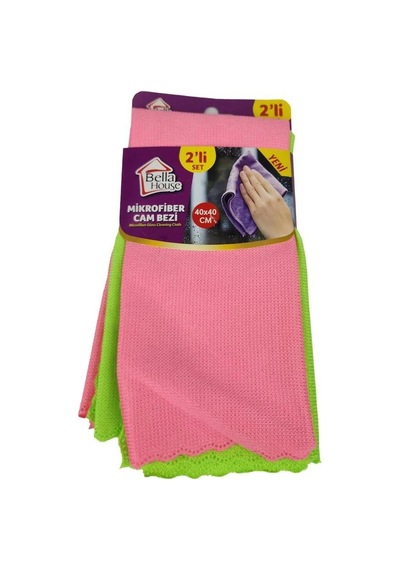 3b Trend Mikrofiber İz Bırakmayan Cam Bezi 40 40 2'li Set Çok Renkli