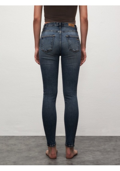 Ltb Tanya X Dar Paça Orta Bel Koyu Mavi Jean Pantolon Koyu Mavi 24 - 36