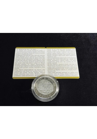 Darphane Iv. Murad Osmanlı Padişahları Serisi No:17 Gümüş Hatıra Sikkesi 925 Ayar, Proof