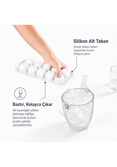 Buz Kalıbı Sert Plastik Gövdeli Pipetli Su Şişesi 500 Ml Beyaz Diğer