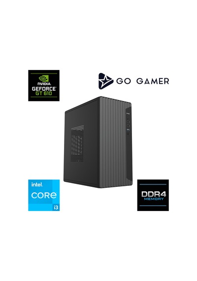 Go Gamer E104 i3-14100F 8 GB 256 GB SSD GT610 Free Dos Oem Paket Masaüstü Oyuncu Bilgisayarı