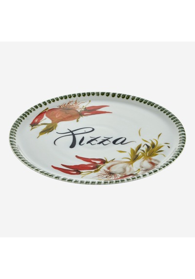 Beyaz Seramik Pizza Tabağı 33 Cm