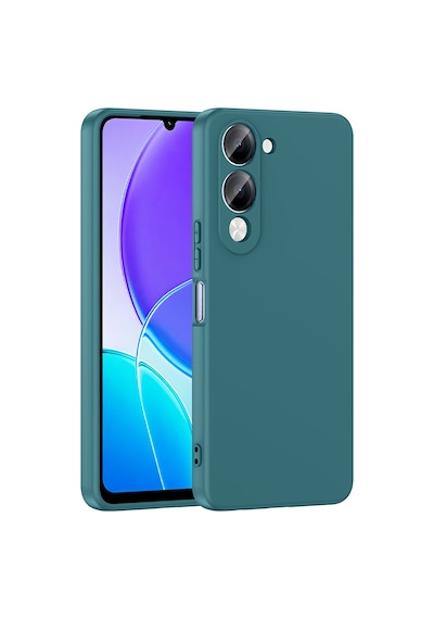 Zore Vivo Y04 Kılıf Zore Mara Lansman Kapak - Koyu Yeşil