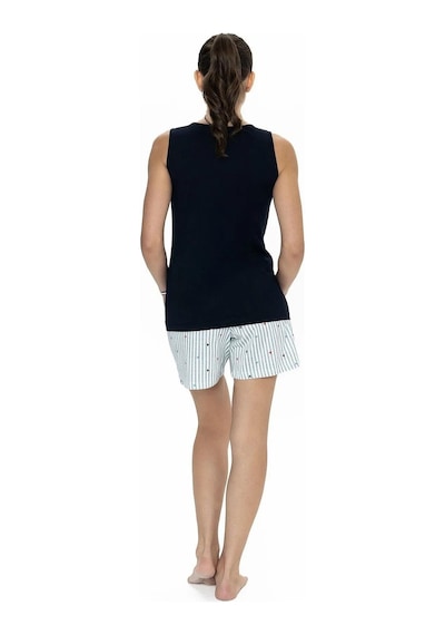 U.s. Polo Assn. 20061 Kadın Kalın Askılı Kalpli Şort Pijama Takım lacivert