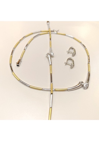 Oval Taşlı Set Takım 14 Ayar Altın Hd Videolu 42445188