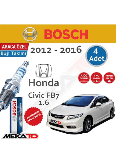 Bosch Honda Civic Fb7 1.6 Çift İridyum 2012-2016 Buji Takımı