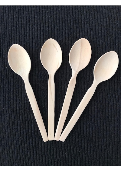 Ahşap Kaşık 27 Cm Tahta Kaşık 4 Adet