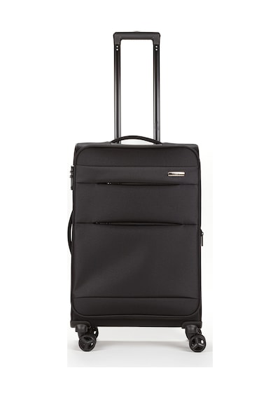 Fossil Unisex Kumaş Orta Boy Ultra Hafif Şifreli Körüklü Kendi Etrafında Dönebilen Valiz 023-02 Siyah