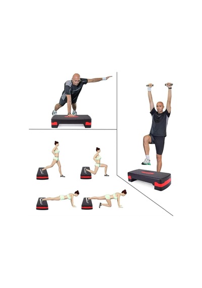 2 Kademeli Step Tahtası 69x29 Cm, 10 Ve 15 Cm Yükseklik Ayarlı, 200 Kg Kapasiteli Kaymaz Aerobik Step
