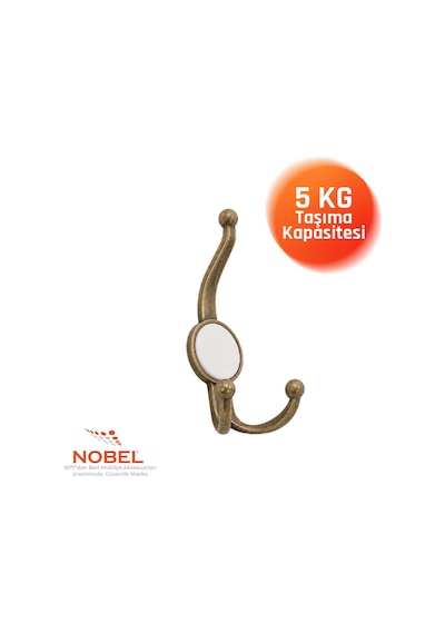 Mi Sket Portmanto Askısı, Metal Vestiyer Askısı, Anti K Sari , Duvar Ve Dolap Askılığı 5'li Set Vidalı