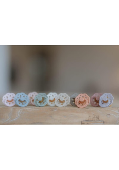 Bibs Boheme Ikili Kauçuk Emzik-Vanilla Peach 6+ Ay