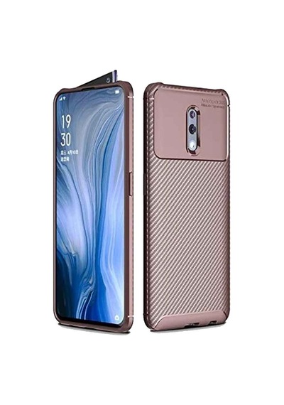 Oppo Reno Karbon Desenli Negro Silikon Kılıf