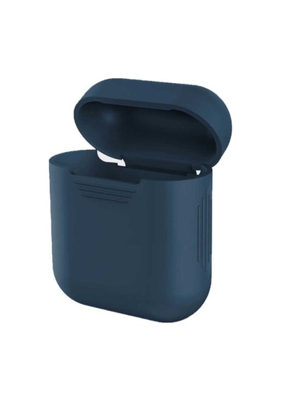 Apple Airpords Kılıf Standart Silikon Koruma Col2538-lacivert