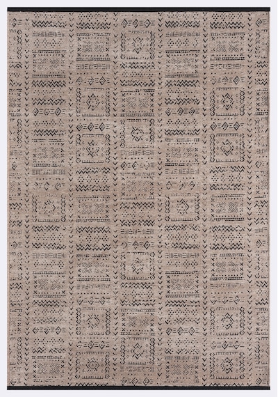 Gaia Bej Halı Yıkanabilir Kaymaz Taban Şönil Kilim Dokuma Pamuk Taban Kilim 10352 Bej