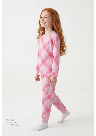Penti  Pembe Kız Çocuk Cute Rabbit Uzun Kollu Pamuklu 2'li Pijama Takımı