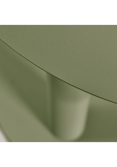 Paledin Design Magna Yan Sehpa Modern Yuvarlak Çelik Koltuk Yanı Sehpası Granit Grisi 40x40x50 Cm Yeşil