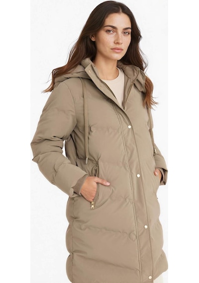 Defacto Regular Fit Kapüşonlu Fermuarlı Parka F2876AX25WN Kahve