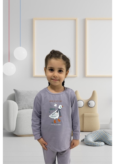 Mor Renk Çocuk/bebek Alt Üst Eşofman Takımı Mor