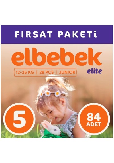 Elbebek Elite Bebek Bezi 5 Numara Junior Fırsat Paketi 84 Adet 3'lü