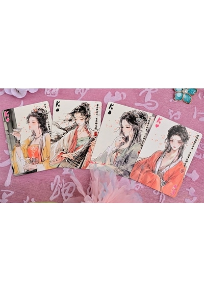 King Star Four Beauties Wangzhaojun Premium Oyun Kağıdı İskambil Kartları Destesi