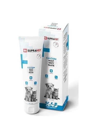Supravet Calcium Kedi Ve Köpekler İçin Kalsiyum Malt Paste 100 Gr