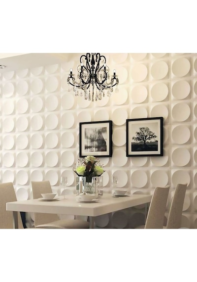3 Boyutlu Boyanabilir Pvc Duvar Paneli Olips 50-50 Cm 4 Adet-1 Metrekare