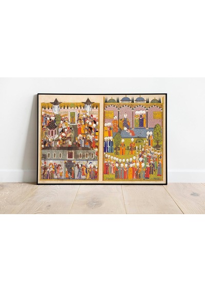 Pegziz Pgzznm1181 Osmanlı Muhteşem Süleyman Minyatür Çizim Sanatı Posteri 60x90cm