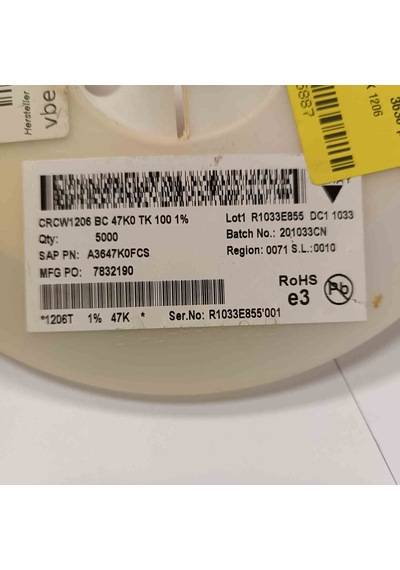 Crcw1206bc47k0tk100 47k 1206 Vıshay Smd Direnç 715 Adet