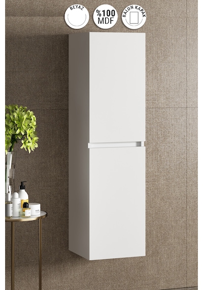 Yıldız 35 130 Cm Beyaz Balon Mdf Asma Banyo Boy Dolabı Beyaz Yıldız 35 130 Cm Beyaz Balon Mdf Asma Banyo Boy Dolabı Beyaz