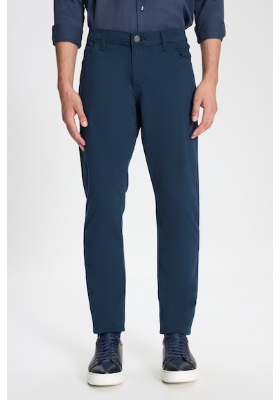 George Henry Pamuklu Slim Fit Dar Kesim 5 Cepli Esnek Chino Pantolon Lacivert