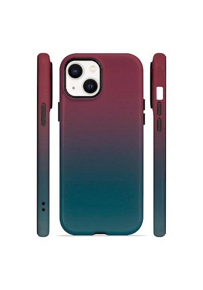 Velvoria Valestra Teal Plum Gradient Apple iPhone Uyumlu 15 Darbe Korumalı Kılıf Valestra Select - Teal Plum Gradient