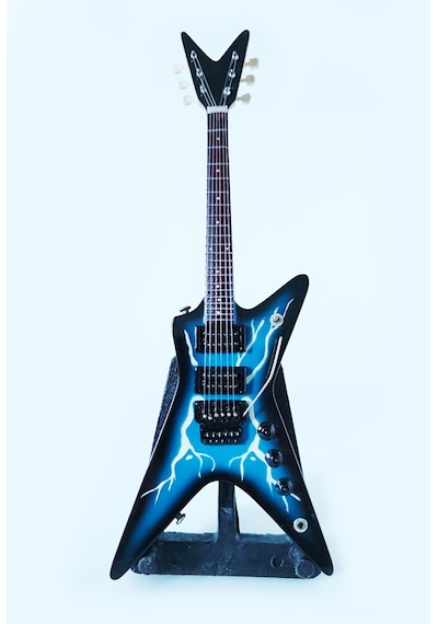 El Yapımı 1/4 Ölçek Minyatür Elektro Gitar Dean Dimebag From Hell