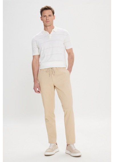 AC&Co / Altınyıldız Classics Erkek Bej Comfort Fit Rahat Kesim Pamuklu Beli Bağlamalı Yan Cepli Armürlü Pantolon Bej AC&Co / Altınyıldız Classics Erkek Bej Comfort Fit Rahat Kesim Pamuklu Beli Bağlamalı Yan Cepli Armürlü Pantolon Bej