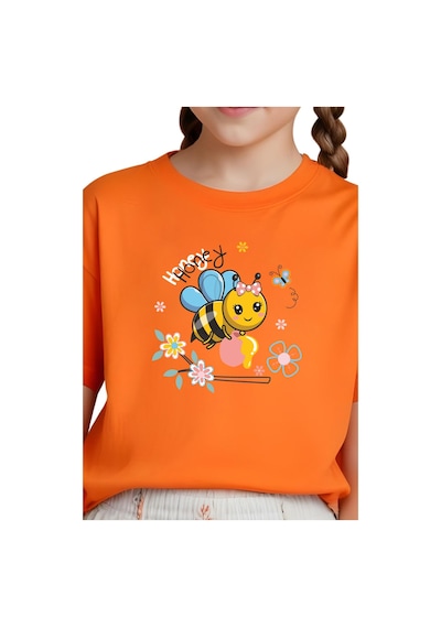 Fyk Kids Kız Çocuk Honey Baskili Ti Şört Turuncu
