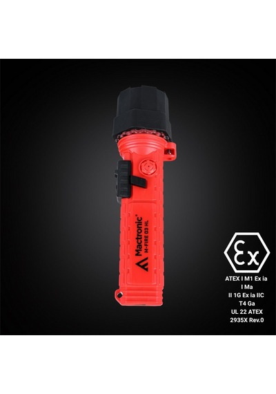 Mactronıc M-fıre 03 Hl Atex El Feneri 400 Lümen Kırmızı
