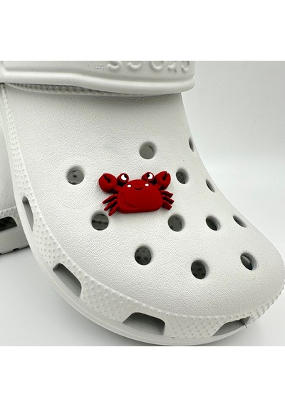 Crocs Terlik Süsü Ve Aksesuarı , Çanta Süsü Jibbitz 3d Yengeç 01 Görsel Figür Aksesuar Kırmızı