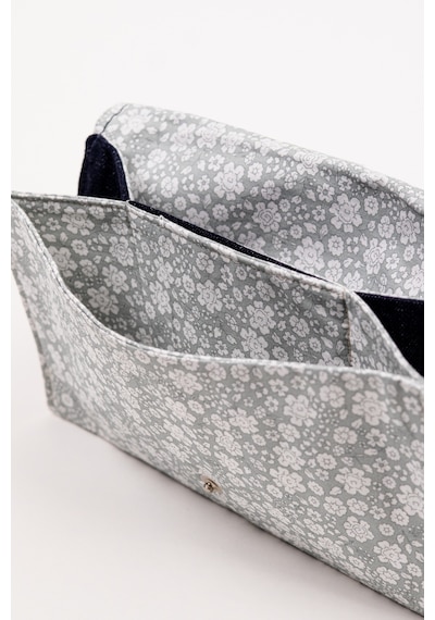 Fabric Craft Bag Kadın Kumaş Cüzdan Nakışlı Lacivert - Yeşil