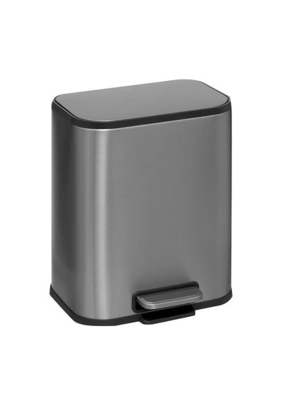 Omnipazar Genesit Gsc502l Kare Pedallı Paslanmaz Çelik Çöp Kovası 5 Litre Gri Gri