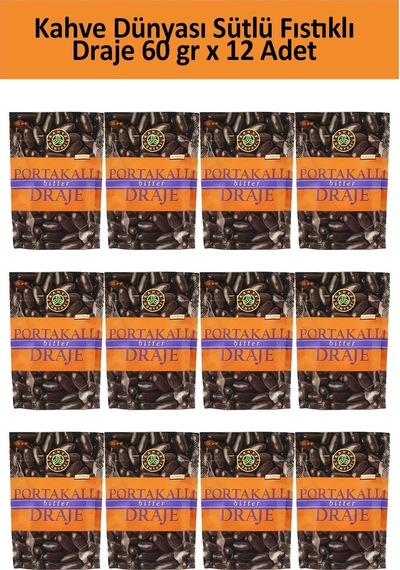 Kahve Dünyası Portakallı Bitter Draje 12 x 60 G