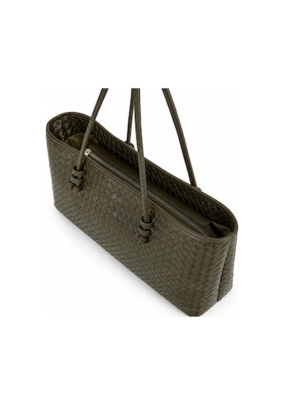 Nura Collection Kadın Örgü Desenli Tote Omuz Çantası - Haki - 895066122 Haki