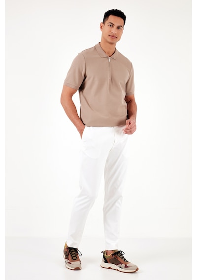 Buratti Pamuklu Regular Fit Yarım Fermuarlı 3'Lü Paket Erkek Polo Yaka T Shirt 5902434S3 Taş-Antrasit-Vizon