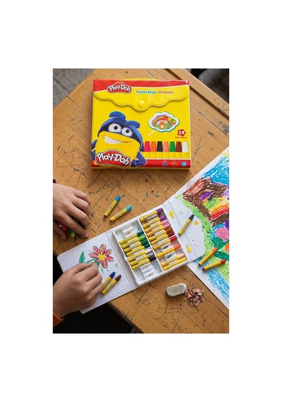 Pastel Boya 24 Renk Plastik Çantalı 1 Paket Play-doh Pastel Boya 24 Lü Çantalı Parlak Canlı Ve Örtücü Renkler Çok Renkli