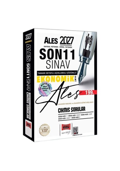 Yargı 2027 Ales Son 11 Sınav Çıkmış Sorular Çözümlü Ekonomik Seri Yargı Yayınları