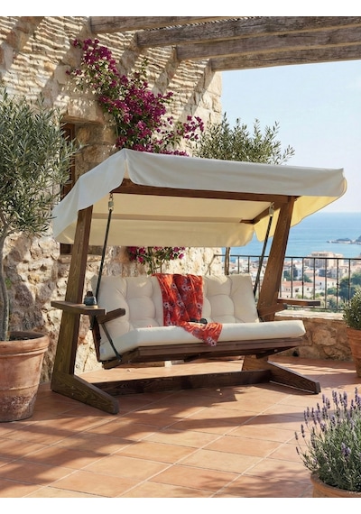 Viva 2200 3 Kişilik Ahşap Bahçe Salıncağı, Balkon ve Teras Salıncağı, Dış Mekan Salıncağı/Krem Viva 2200 3 Kişilik Ahşap Bahçe Salıncağı, Balkon ve Teras Salıncağı, Dış Mekan Salıncağı/Krem