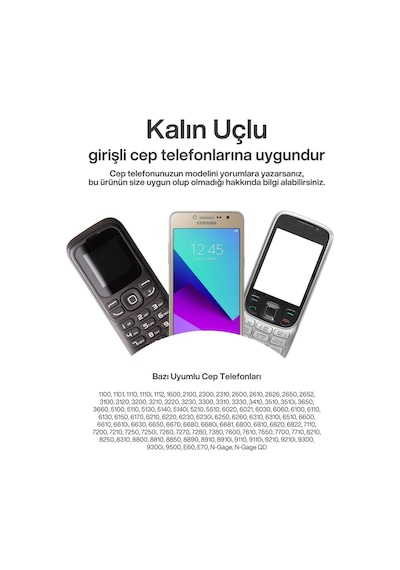 Eski Model Kalın Uçlu Telefon Şarj Aleti Nokia 1100 1102 3100 3310 6230 Ky30 Şarj Cihazı Set